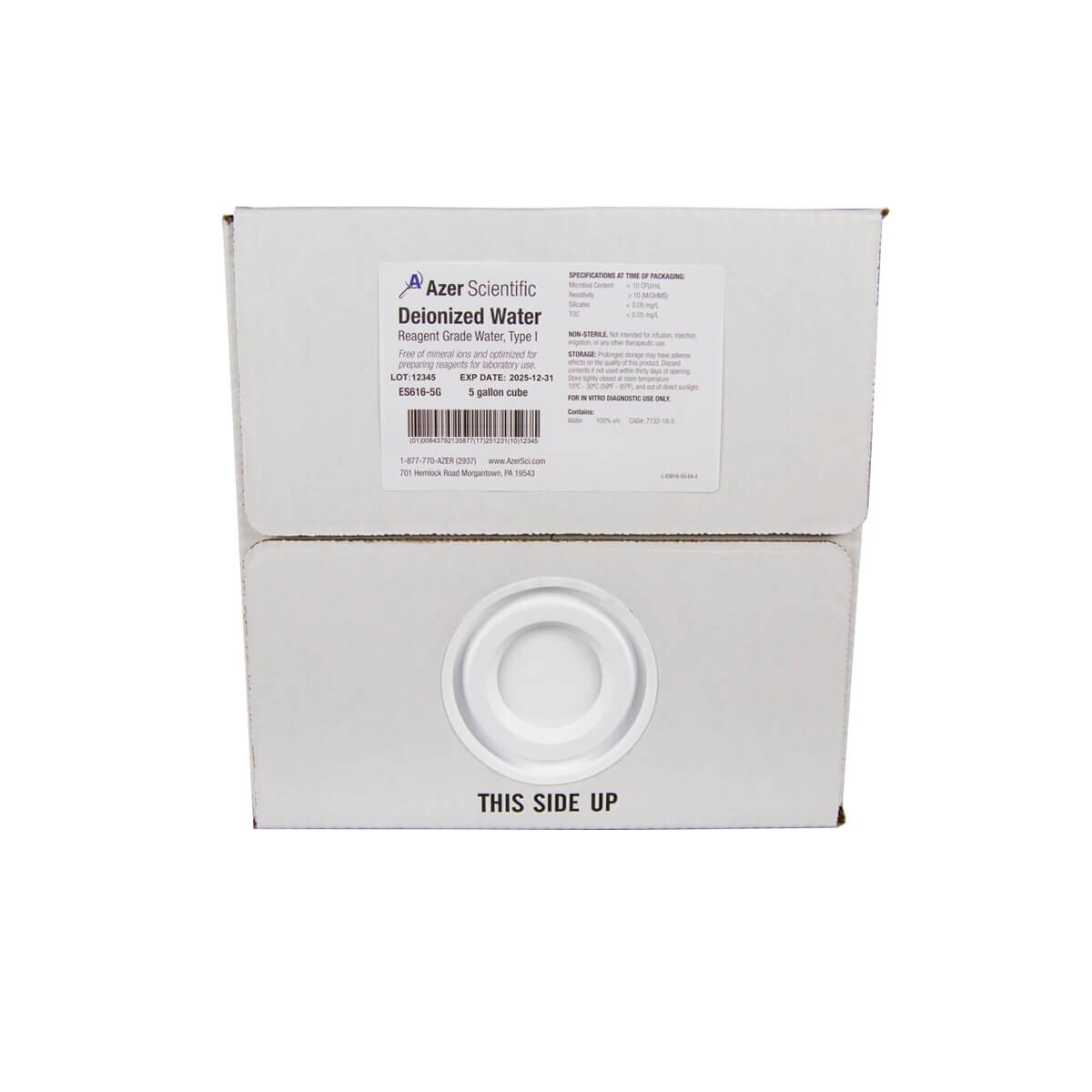 Deionized Water, 5 Gallon